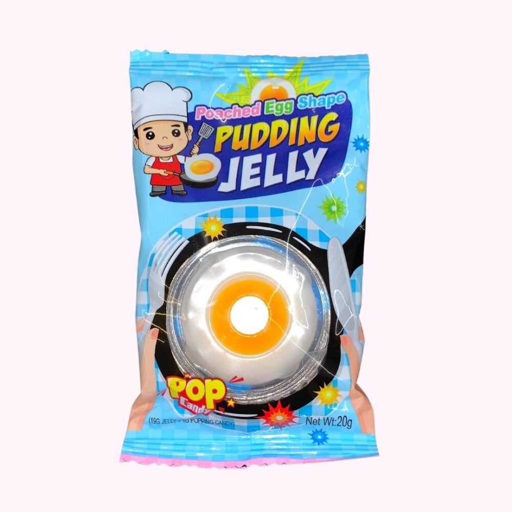 Pudding Jelly tükörtojás formájú zselés cukorka