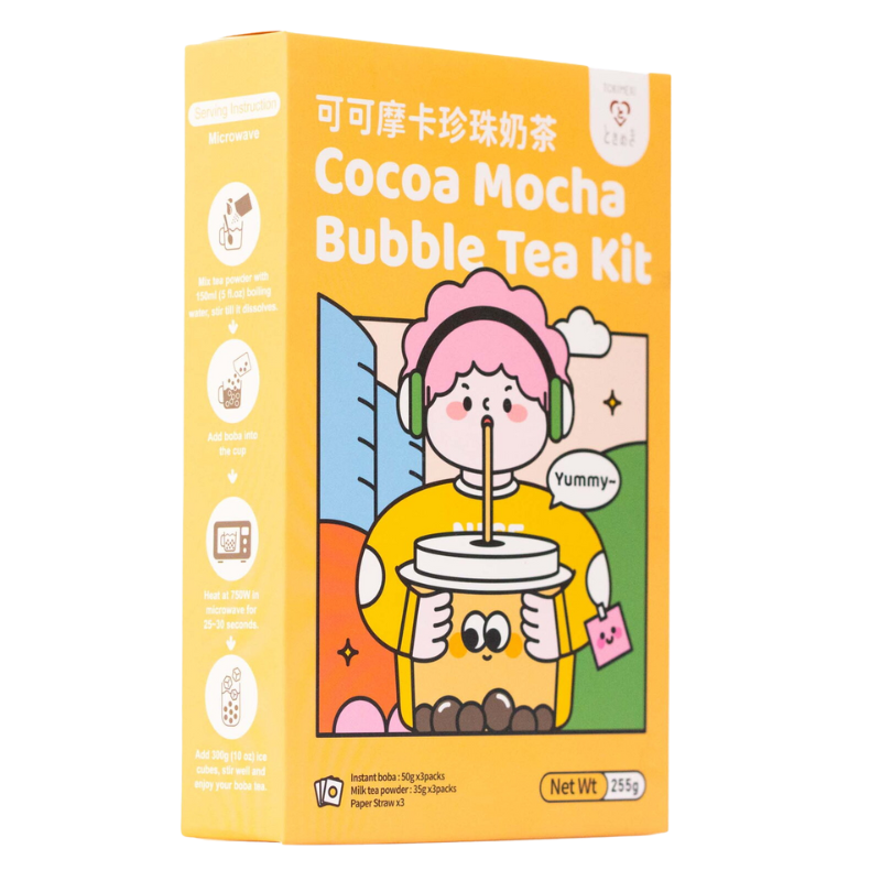 Tokimeki Bubble Tea csomag kakaós mocha ízű (3 adag)