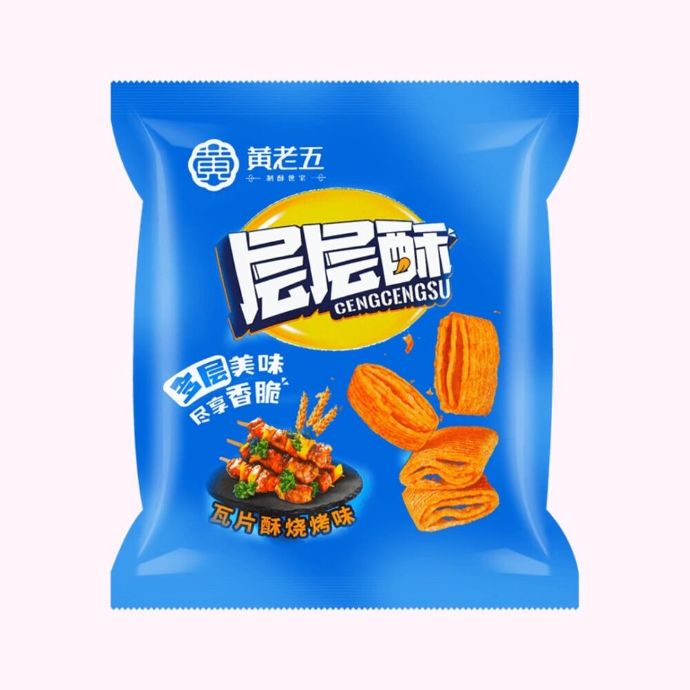Huanglaowu réteges chips BBQ grill ízű