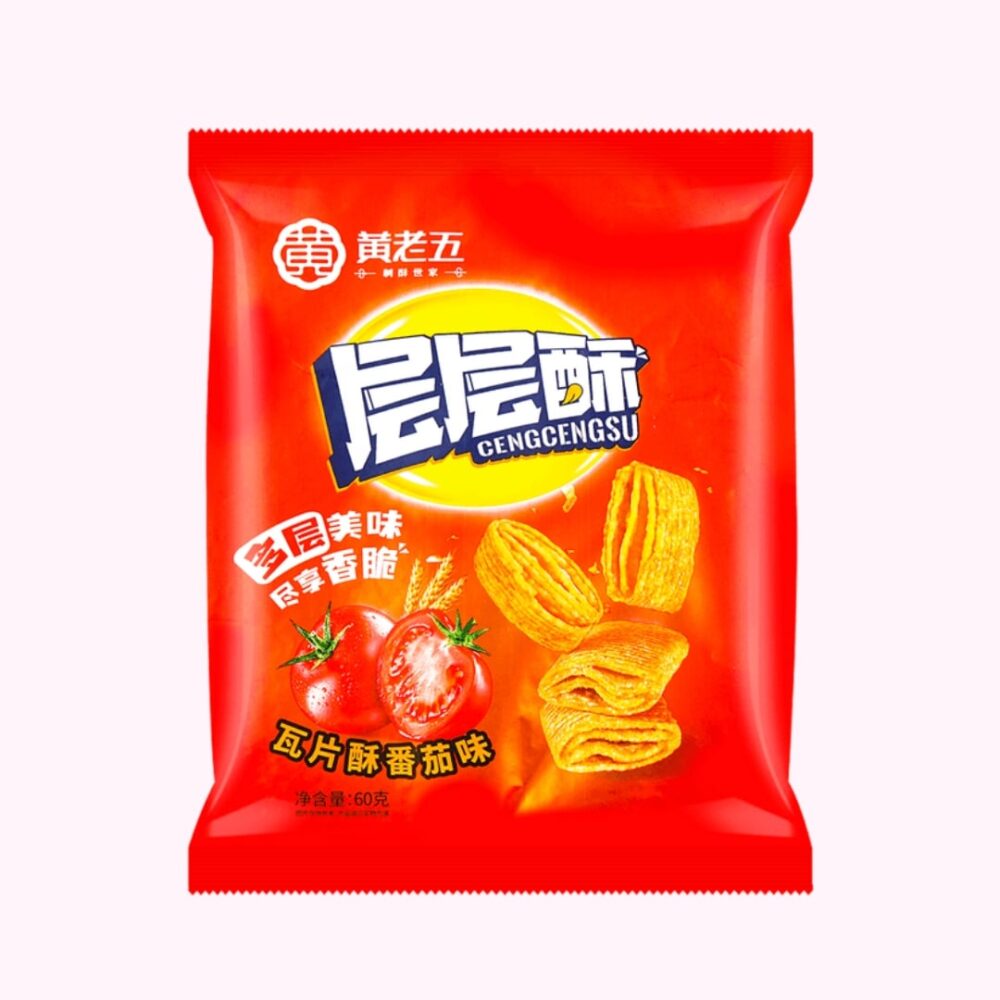 Huanglaowu réteges chips fűszeres paradicsom ízű