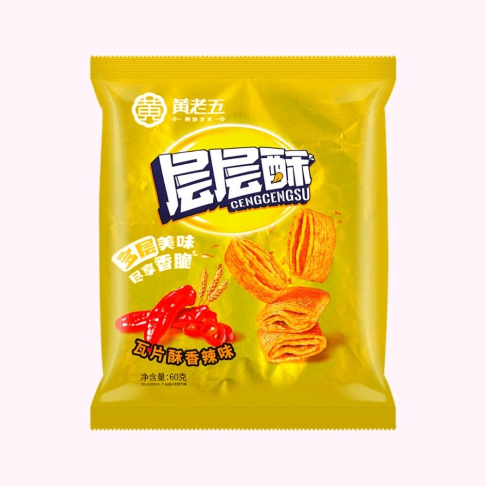Huanglaowu réteges chips spicy chili ízű