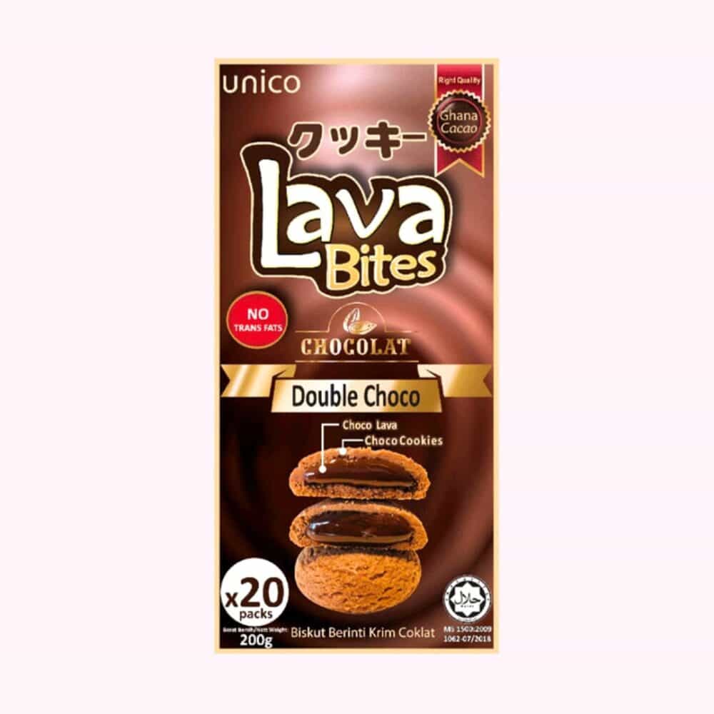 Unico Lava Bites csokoládéval töltött omlós keksz