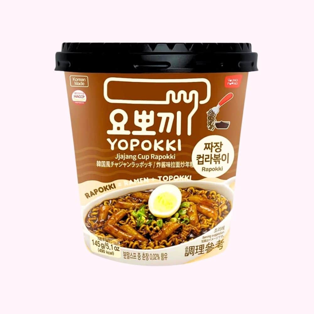 Yopokki koreai jjajang ízű tteokbokki ramen tésztával